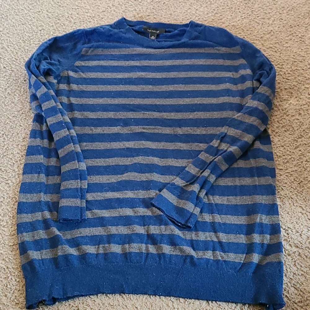 Blue and Grey striped sweater